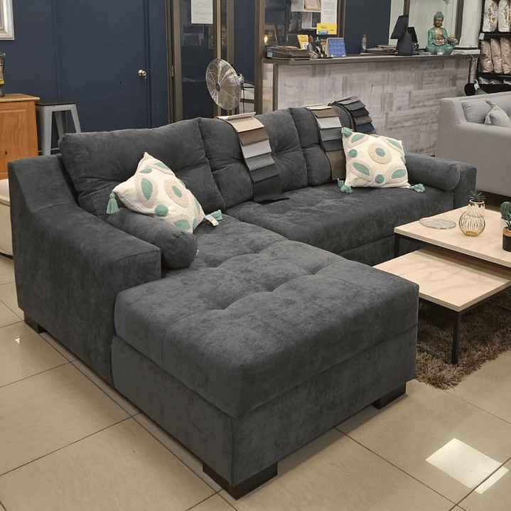 Sofa seccional Roma izquierdo, Charlestone gris oscuro 270x160 cm, 2