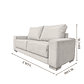 Sofa Dubai 2 metros, resorte pocket spring - Miniatura 7