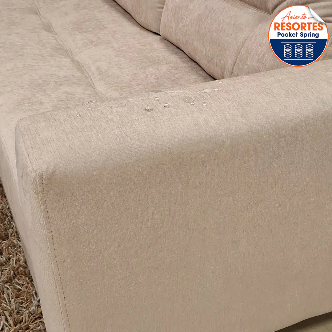 Sofá Amalfi 1.8 metros con resortes pocket spring 5