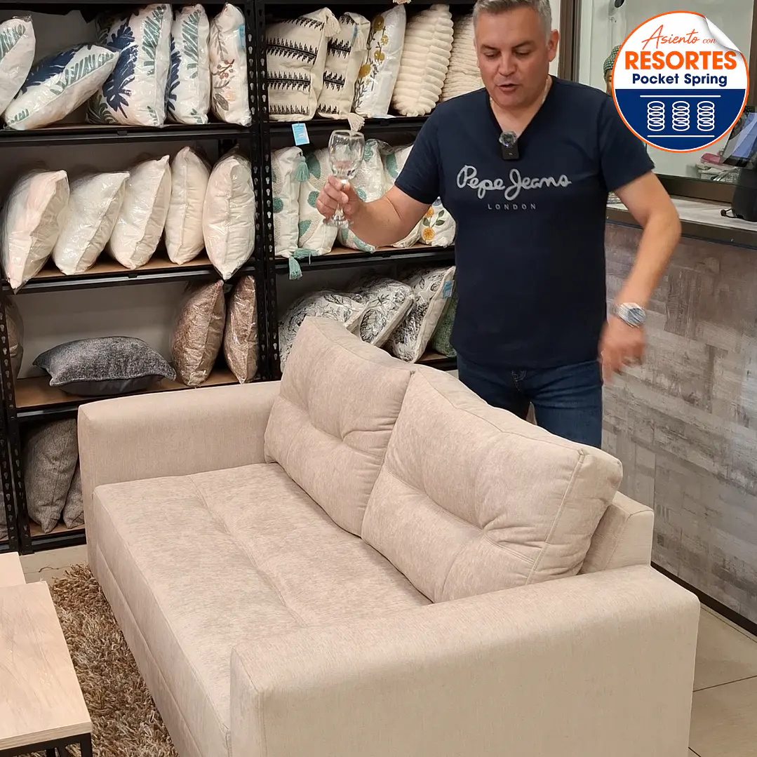 Sofá Amalfi 1.8 metros con resortes pocket spring 3