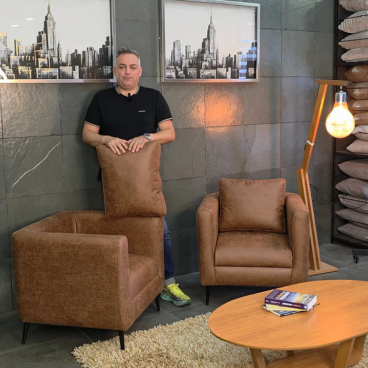 Poltrona Nova cuero Bonded 3