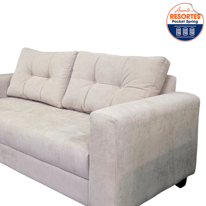 Sofa Lisboa 1.8 metros con resorte pocket spring 5