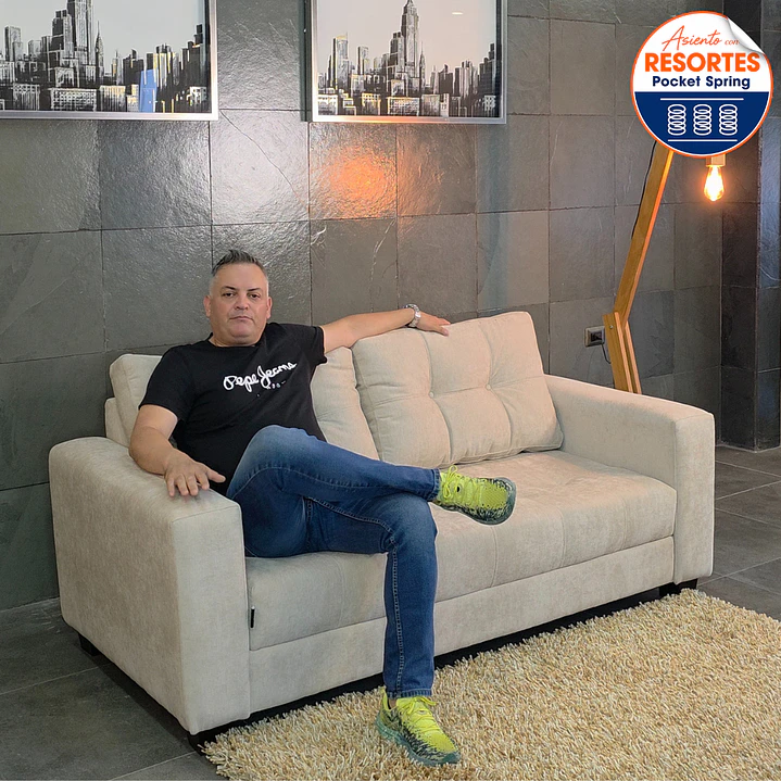 Sofa Lisboa 1.8 metros con resorte pocket spring 3