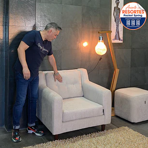 Sillón Marsella de 1 cuerpo con resortes pocket spring