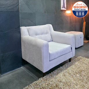 Sillón Marsella de 1 cuerpo con resortes pocket spring