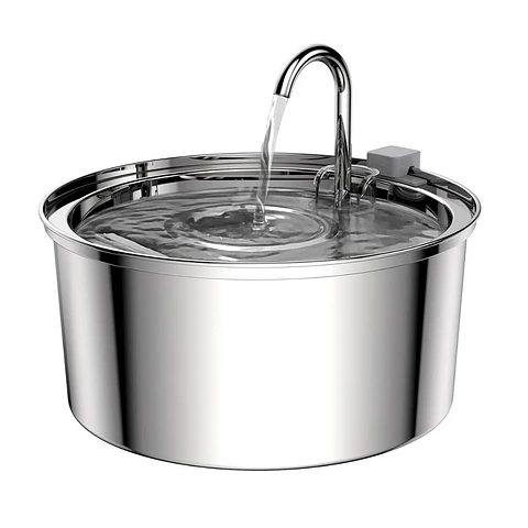 Bebedero Gato Automático Acero Inox Llave Silenciosa