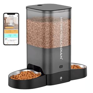Dispensador Automático Comida Gato Wifi Doble Plato 5 L 