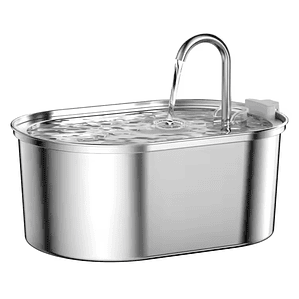 Bebedero Inox Gatos Llave Ovalado 3.2 L