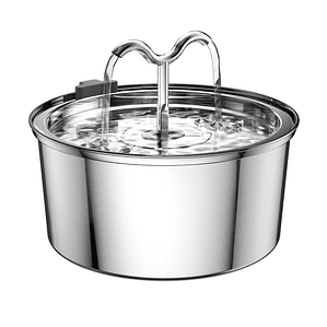 Bebedero Gato Automático Acero Inox Llave Silenciosa 2 salidas