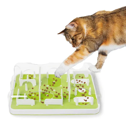 Alimentador Lento Antiestrés Juego Interactivo Mental Gatos