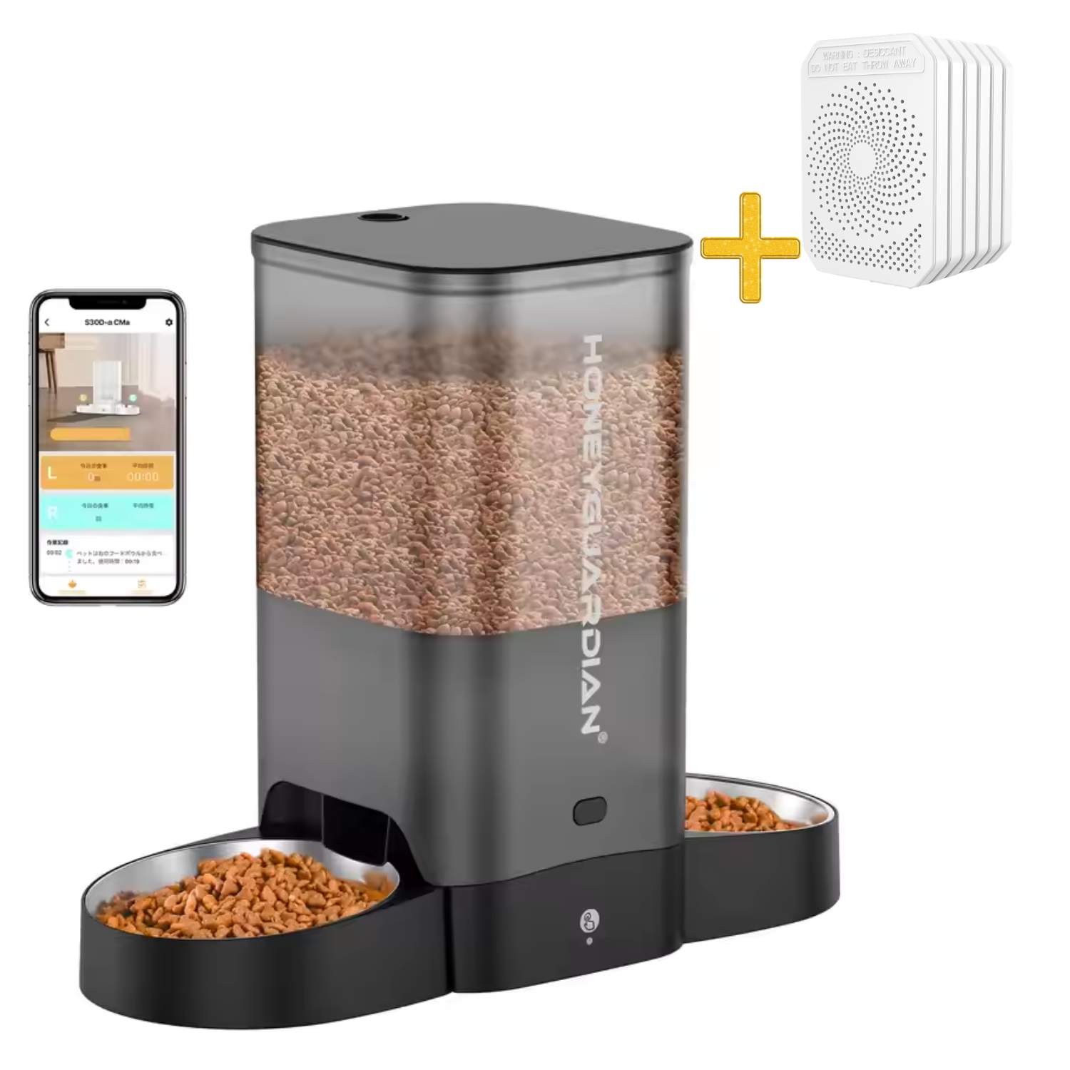 Dispensador Automático Comida Gato Wifi Doble Plato 5 L  4