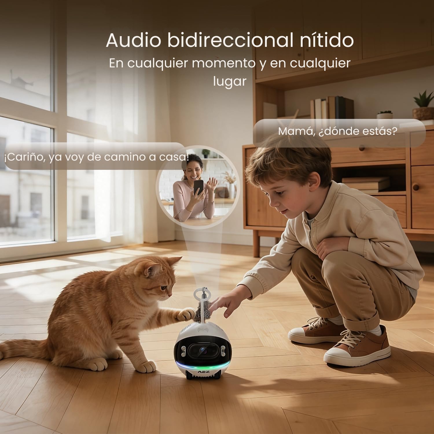 Cámara Robot Móvil Vigilancia Acompañamiento Gatos 2