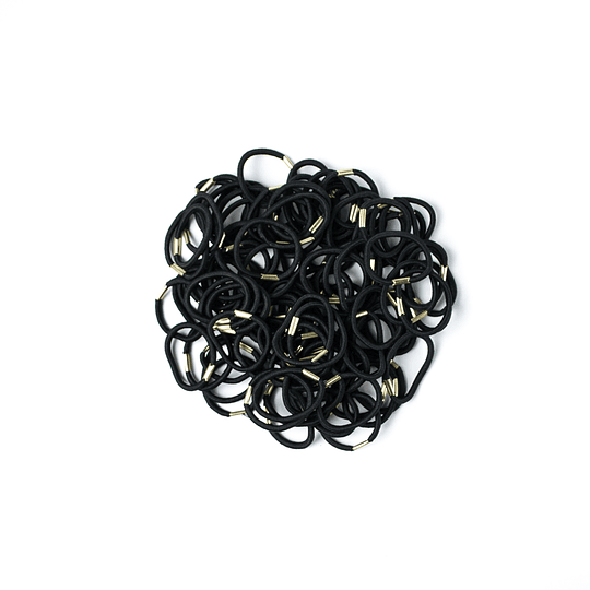 Colet elástico con metal negro (x 100 unidades)