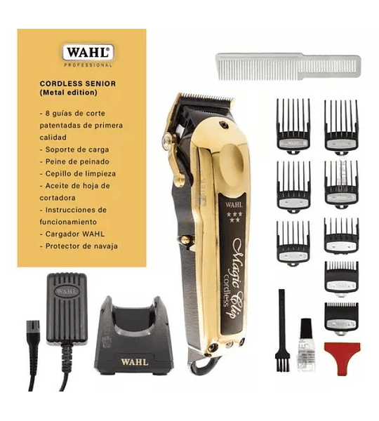 WAHL Maquina Clipper Inalambrica MAGIC CLIP GOLD