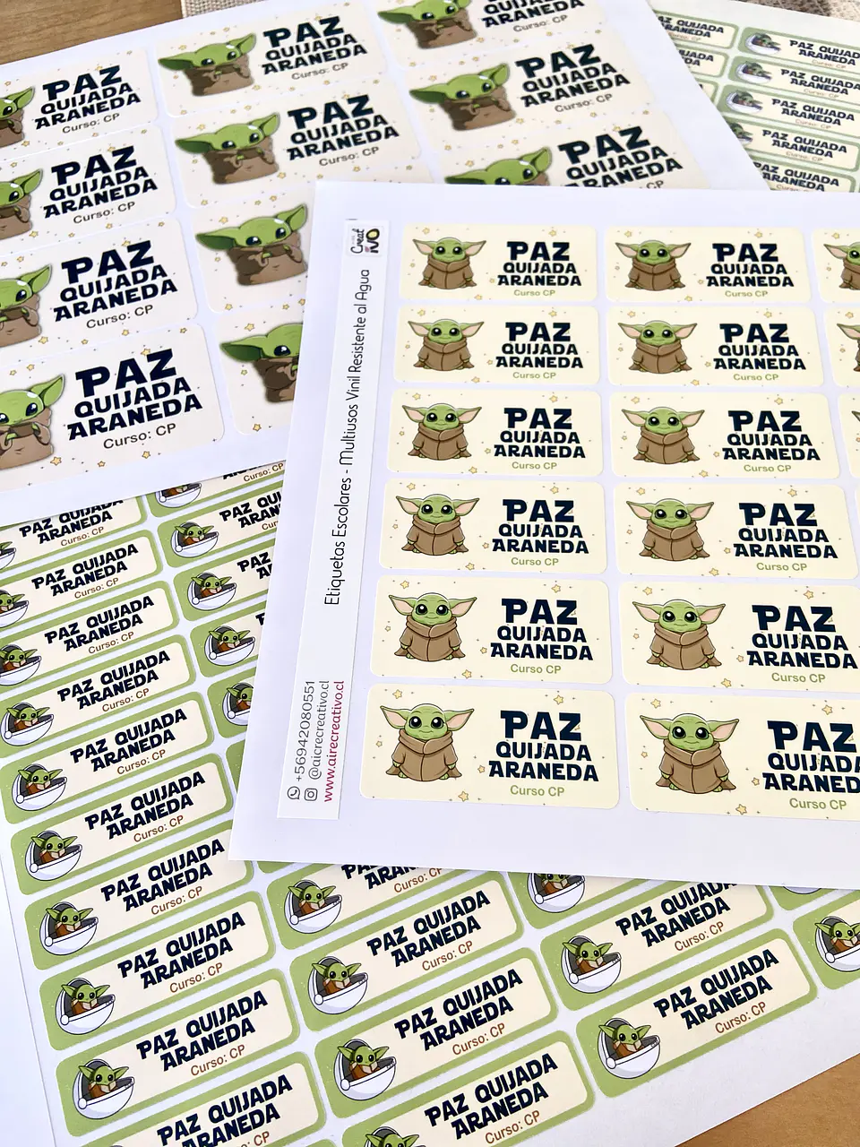 Etiquetas escolares Pack 3 - Premium 2