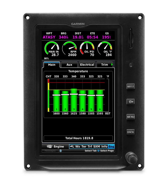 Garmin G3X Touch - 7" Portrait Display with 4 Cylinder EIS