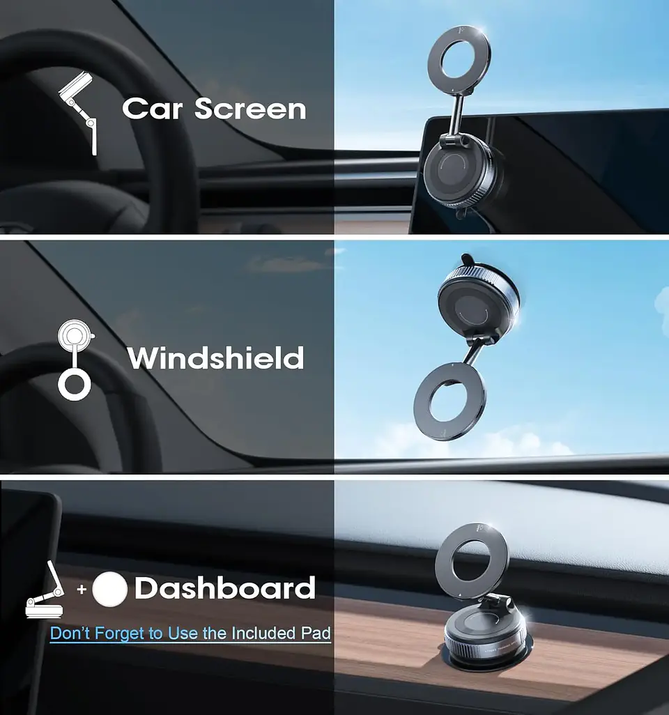 Soporte magnético para teléfono de coche ajustable 360° 2