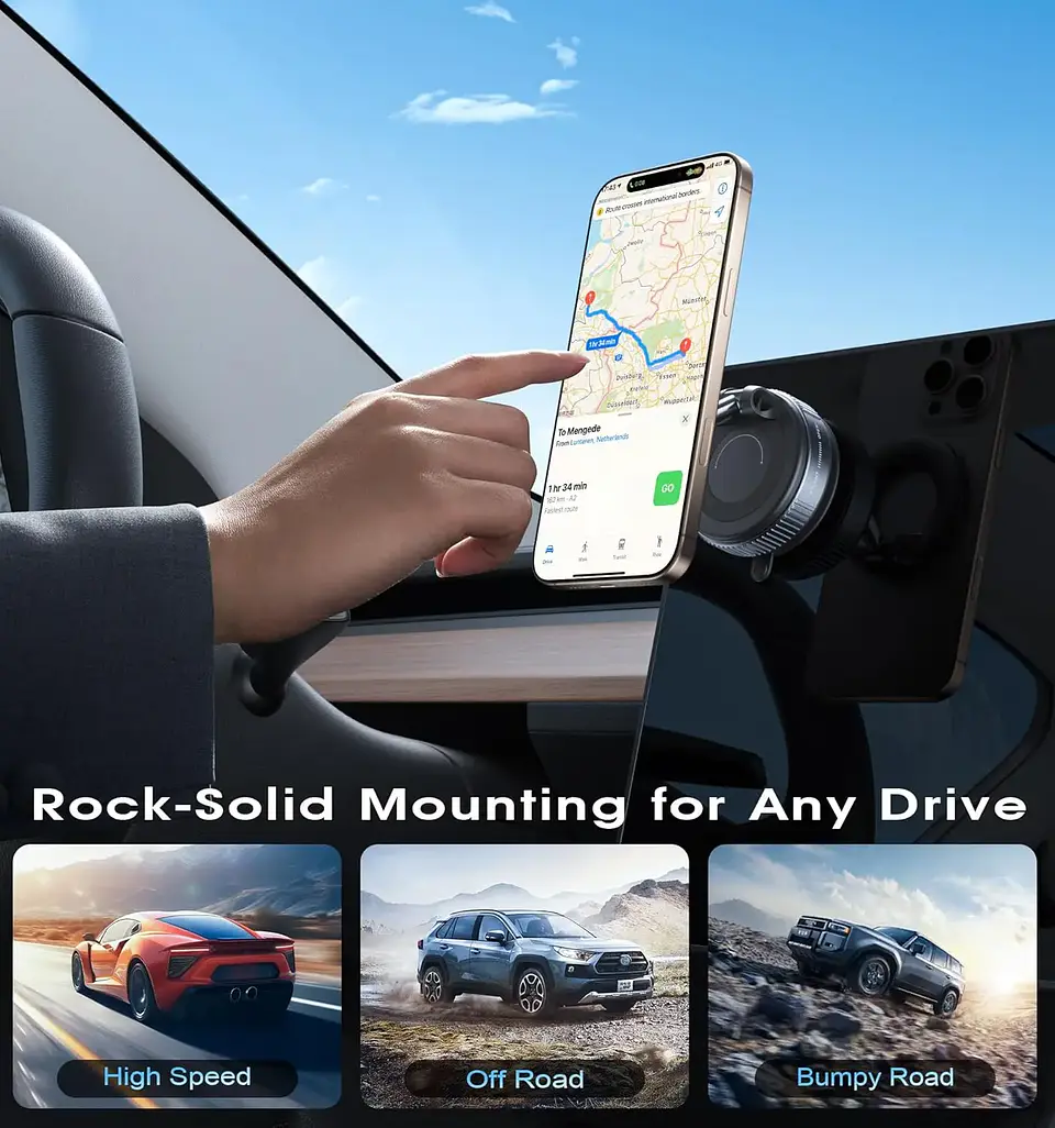 Soporte magnético para teléfono de coche ajustable 360° 6