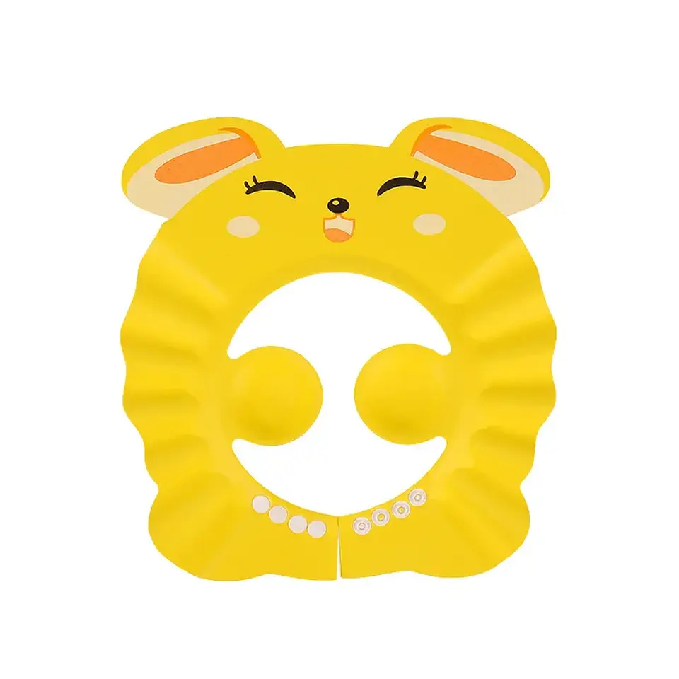  Gorro suave y ajustable para lavar el cabello y proteger los oídos durante el baño; seguro para niños 9