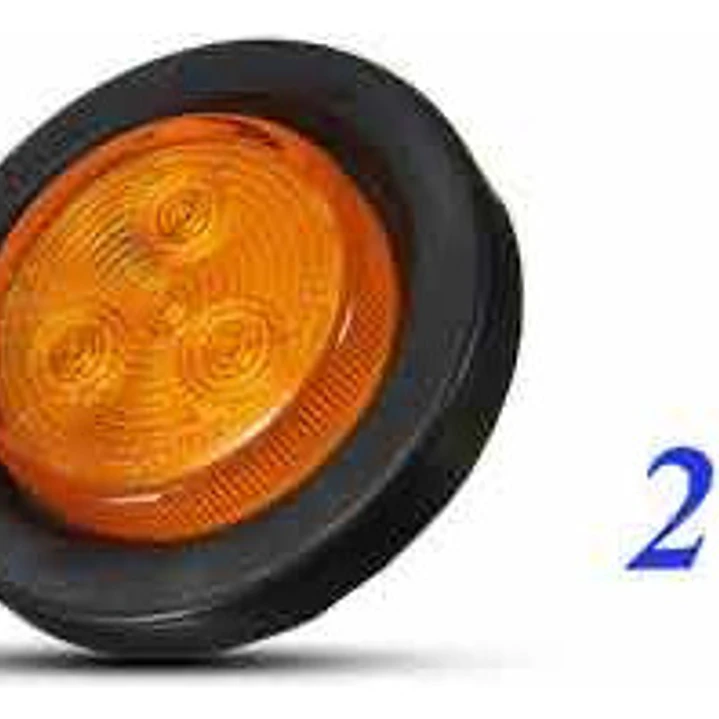 Foco Led Trocha Naranjo 2 Pulgadas Carrocería Trailer Camion 1