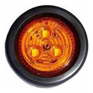 Foco Led Trocha Naranjo 2 Pulgadas Carrocería Trailer Camion