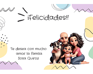 Tarjeta personalizada Felicidades