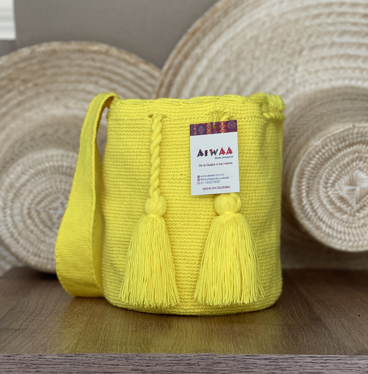 Mochila Mediana Amarilla