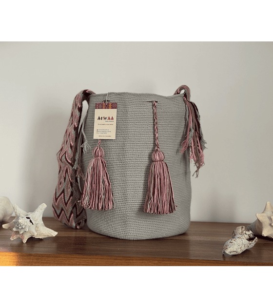 Mochila Grande Gris