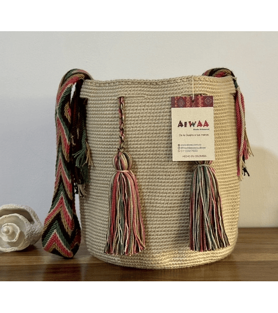 Mochila Mediana Beige