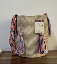 Mochila Mediana Beige