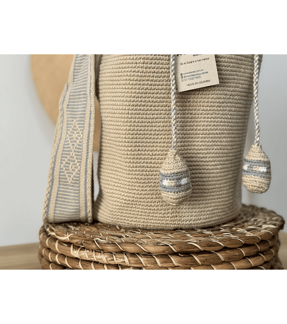 Mochila Grande Beige