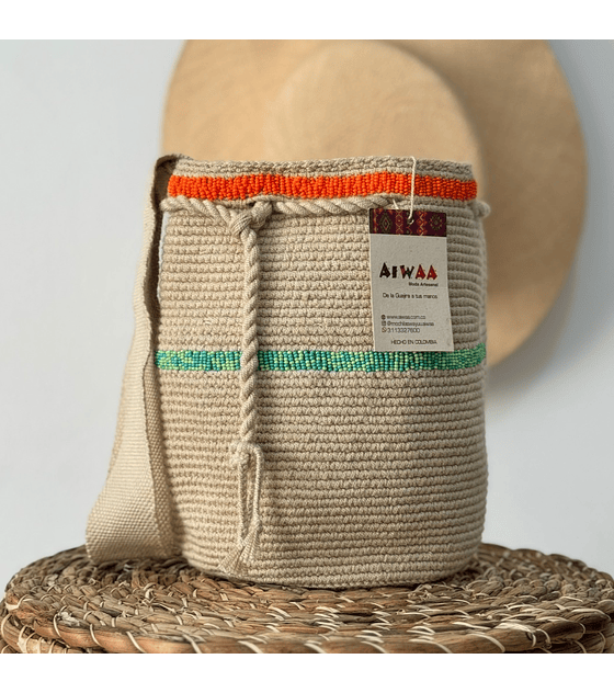 Mochila Mediana Beige