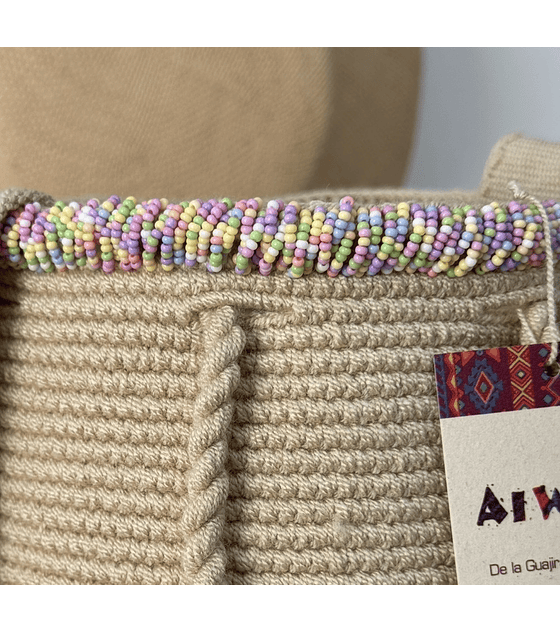 Mochila Mediana Beige