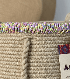 Mochila Mediana Beige