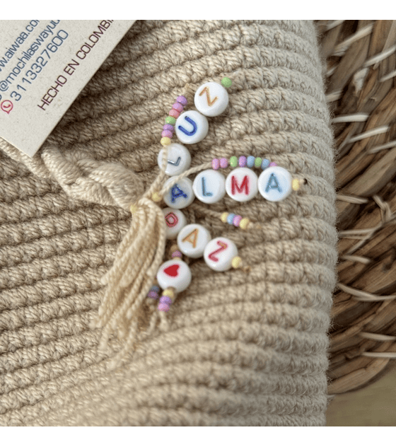 Mochila Mediana Beige