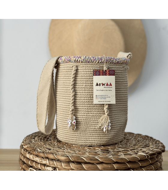 Mochila Mediana Beige