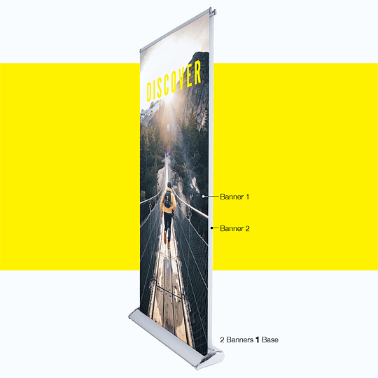 Retractable Double-Banner Stand