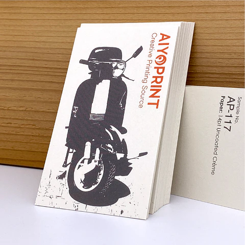 14pt Uncoated Crème Business Cards