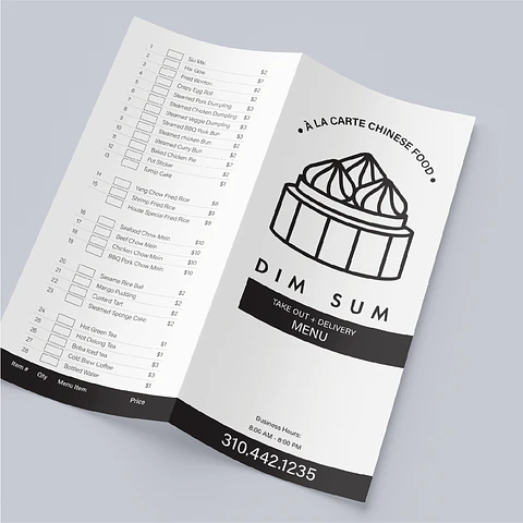 Disposable Menus