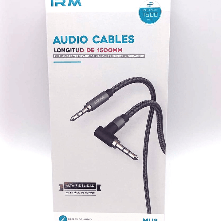 Cable de audio auxiliar estereo 3.5 mm, 1,5 m -IRM 4