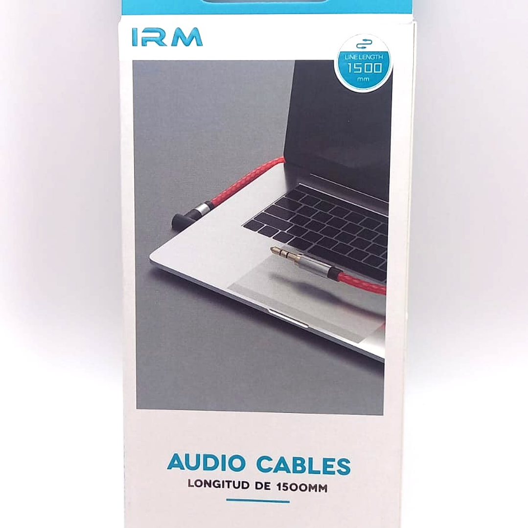 Cable de audio auxiliar estereo 3.5 mm, 1,5 m -IRM 5