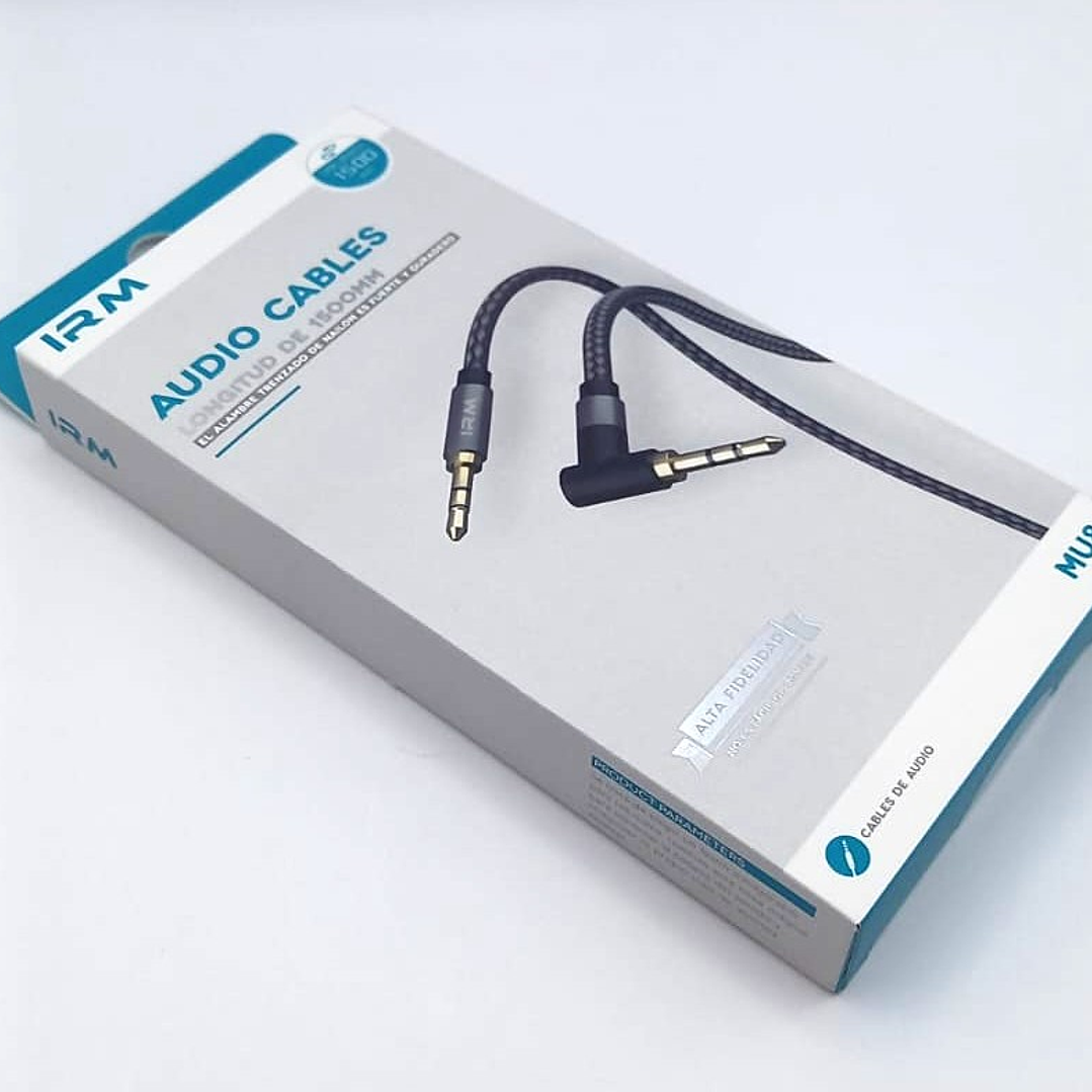 Cable de audio auxiliar estereo 3.5 mm, 1,5 m -IRM 6