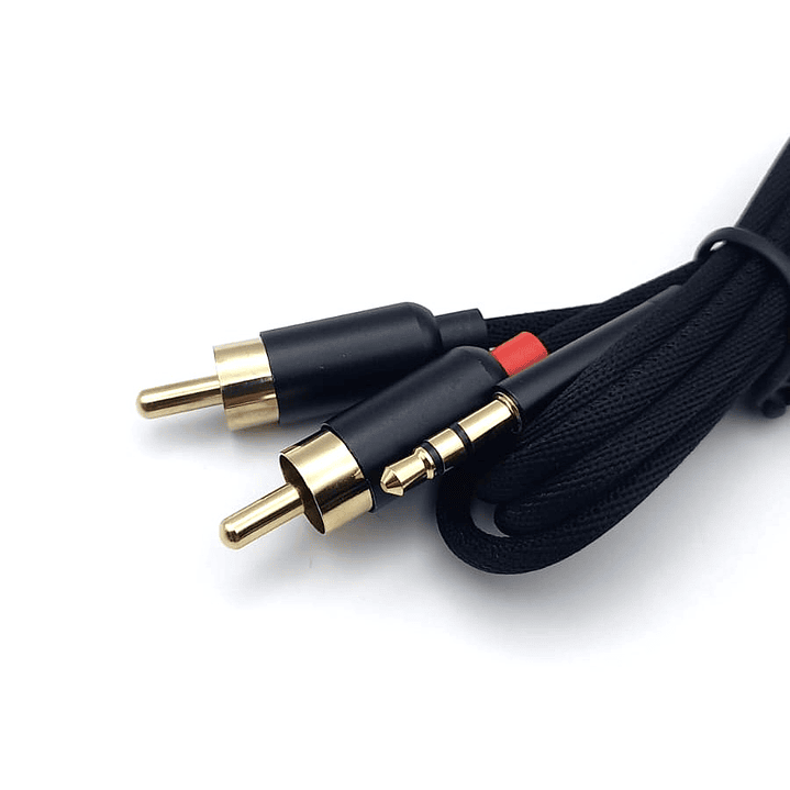 Cable de audio auxiliar 3.5mm  a 2 RCA - 1m - KIN 1