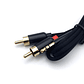 Cable de audio auxiliar 3.5mm  a 2 RCA - 1m - KIN - Miniatura 1