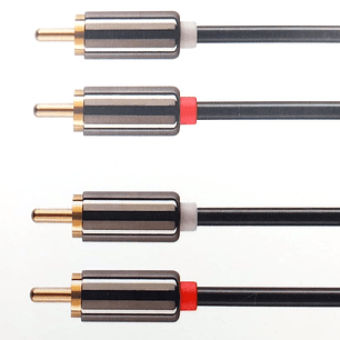 Cable de audio 3 Metros RCA a RCA (2 RCA a 2 RCA) - AERBES