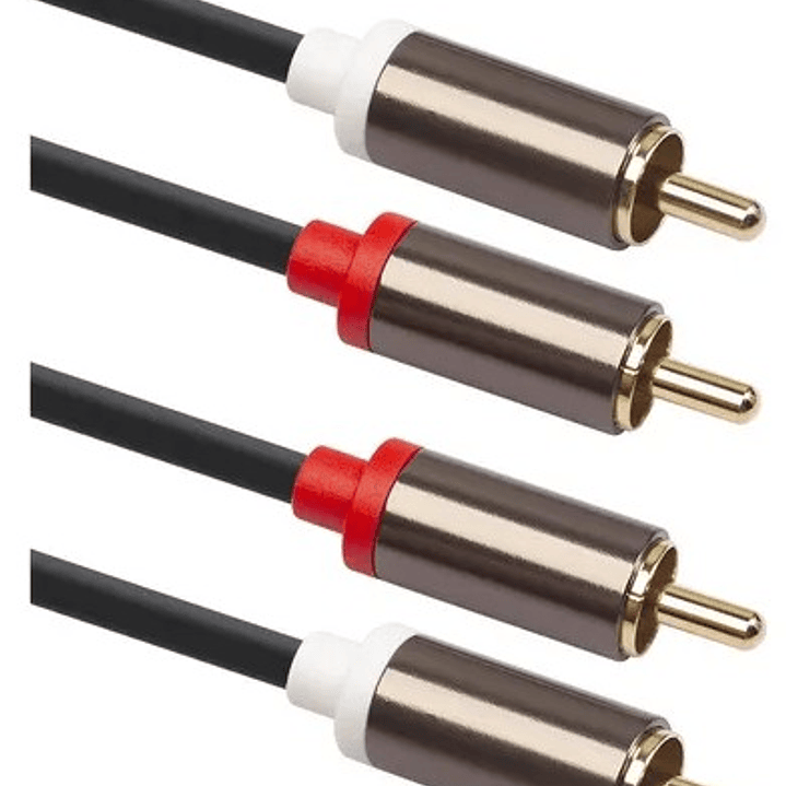 Cable de audio 3 Metros RCA a RCA (2 RCA a 2 RCA) - AERBES 2
