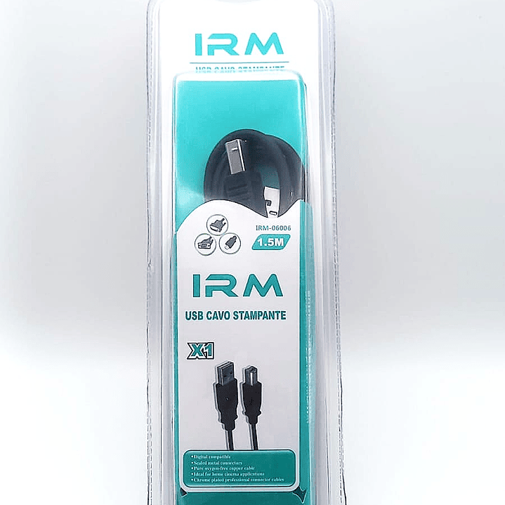 Cable Usb para impresoras y escaner  1.5 Metros - IRM 7