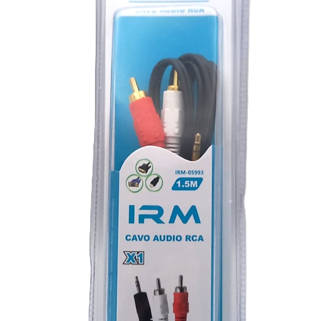 Cable Rca de audio Plug Jack 3.5mm a 2 Rca 1.5m - IRM 2