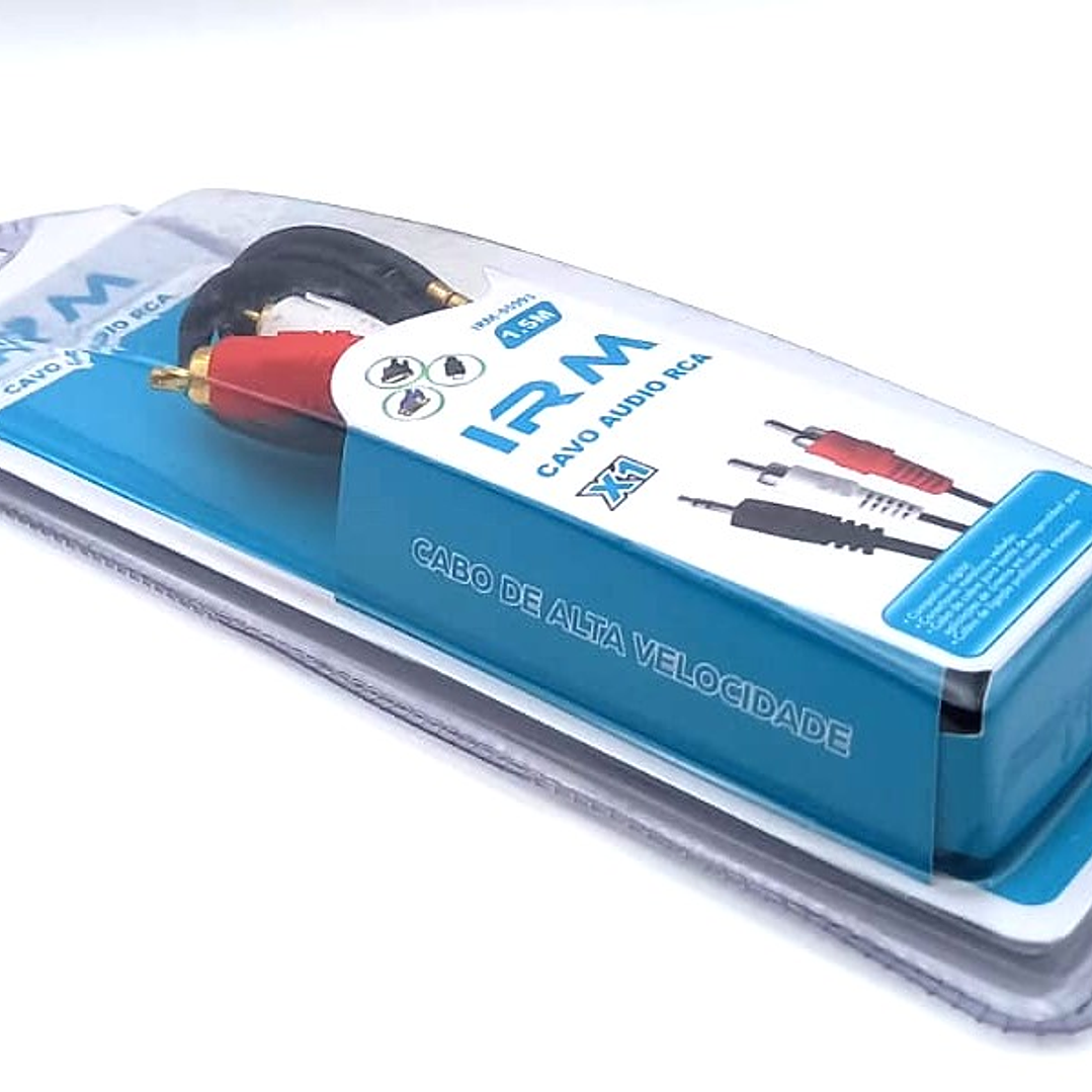 Cable Rca de audio Plug Jack 3.5mm a 2 Rca 1.5m - IRM 3