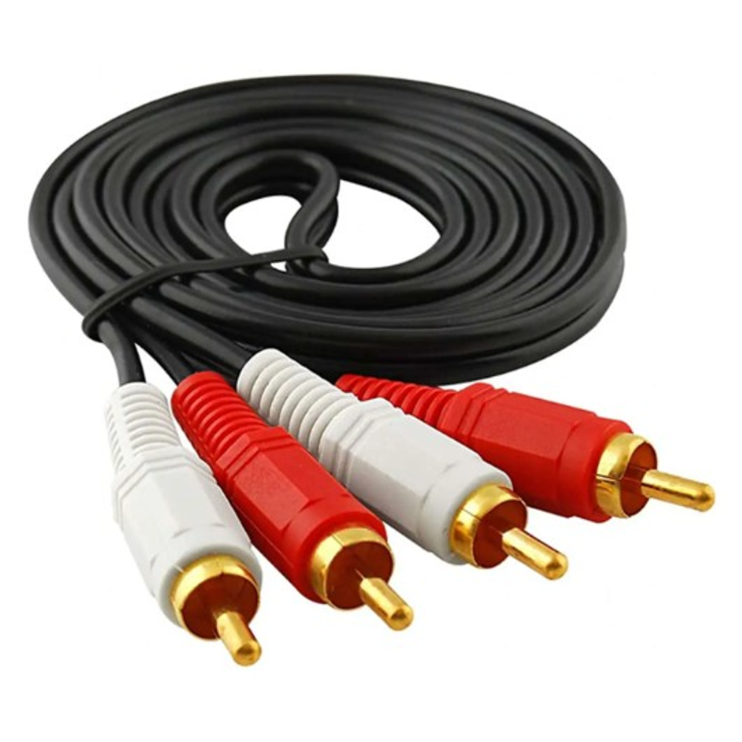 Cable audio estéreo RCA 2X2 Macho-Macho 1.5 Metros - IRM 1
